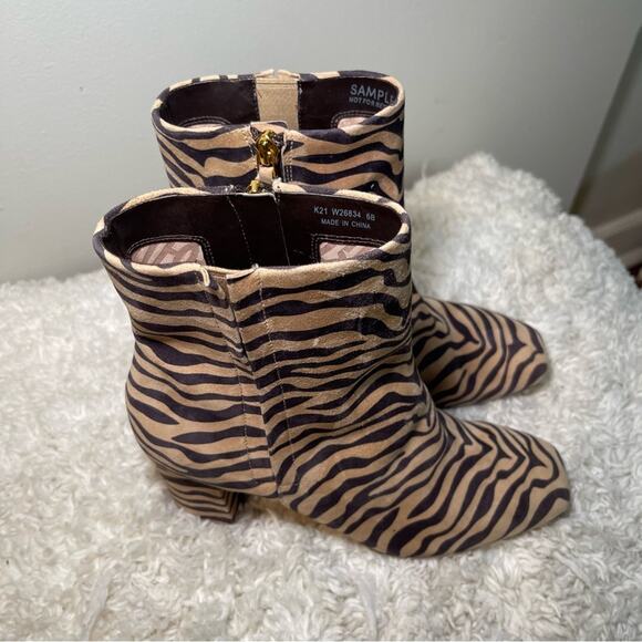 Cole Haan Grand 360 Animal Print Suede Leather Booties - Picture 4 of 9